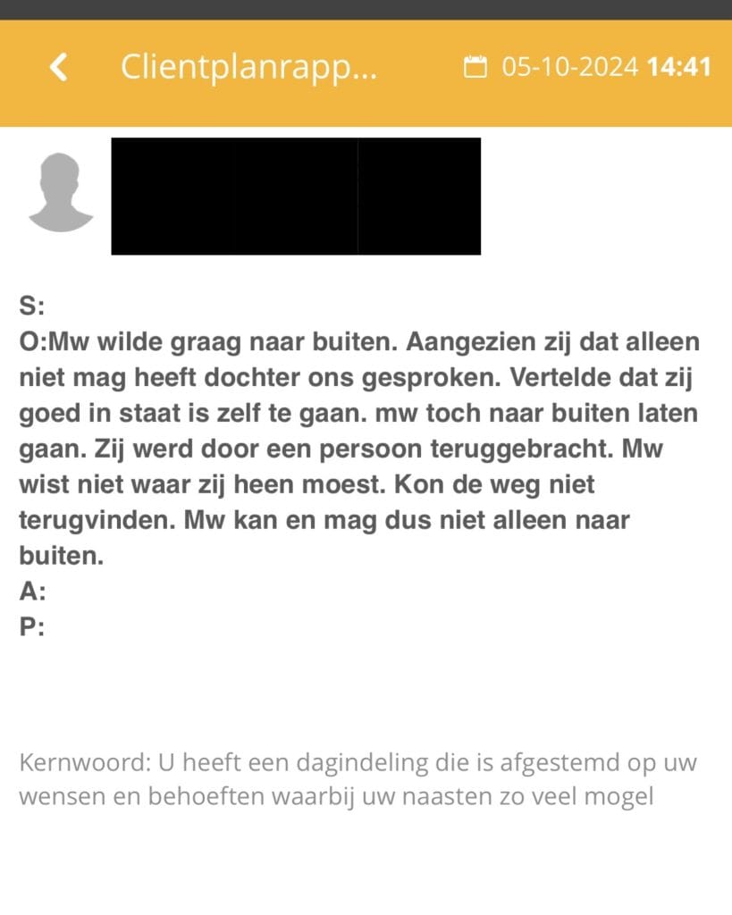 Dementie en vrijheid
Wet zorg en dwang